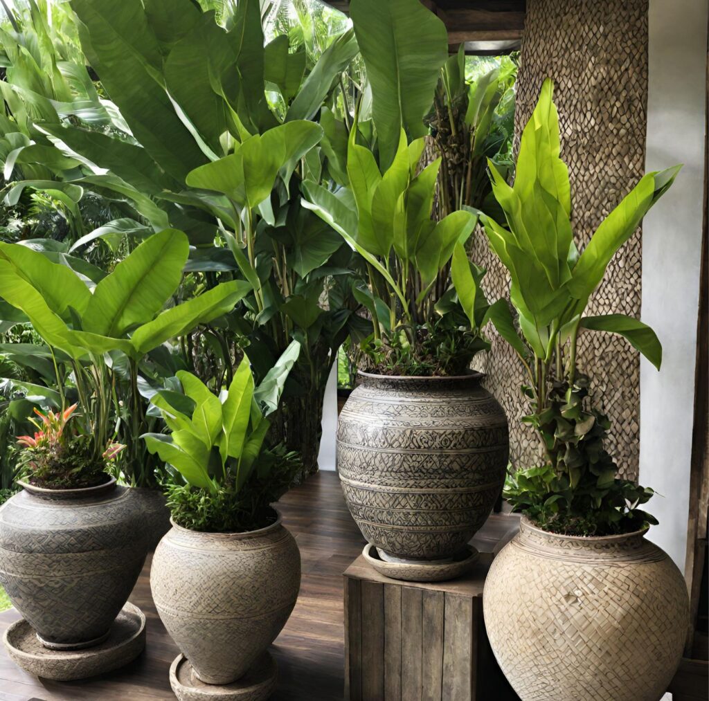 Balinese Style Pot Plants
